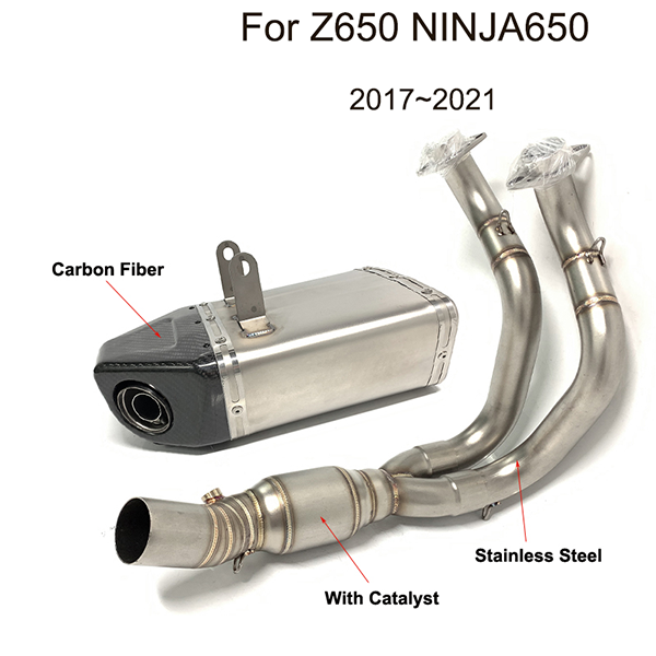 2017-2021 Kawasaki Z650 Ninja650 Motorcycle Full Exhaust System